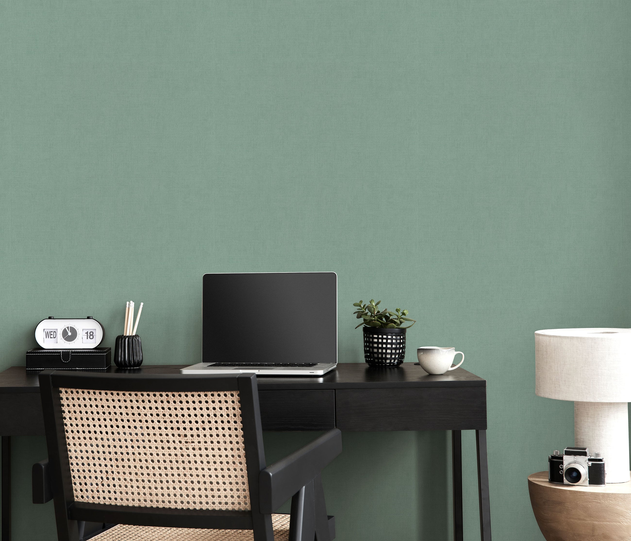 10539-18 Aurora Plain Turquoise Wallpaper by Erismann