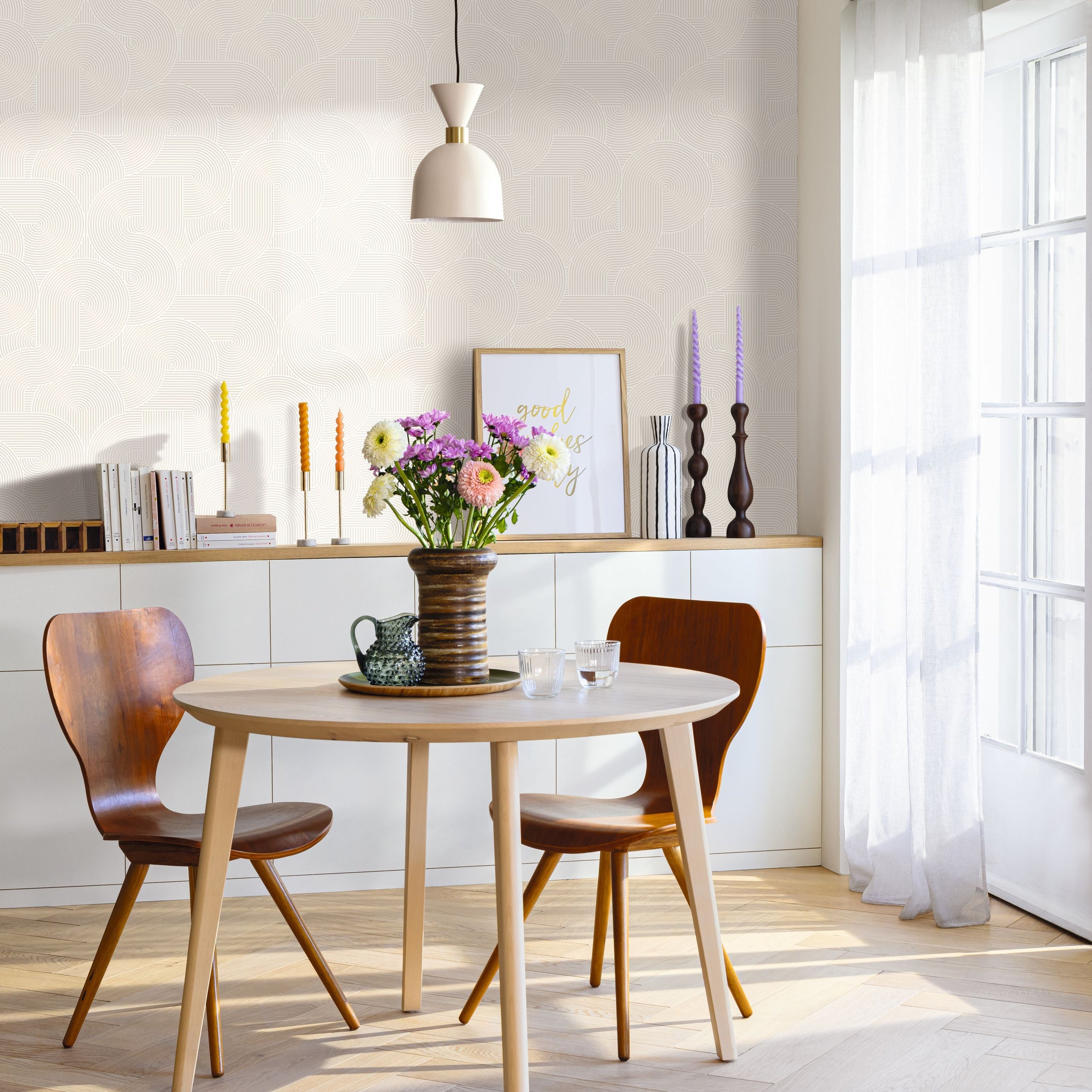 105510999 Circle Gris Souris Wallpaper by Caselio