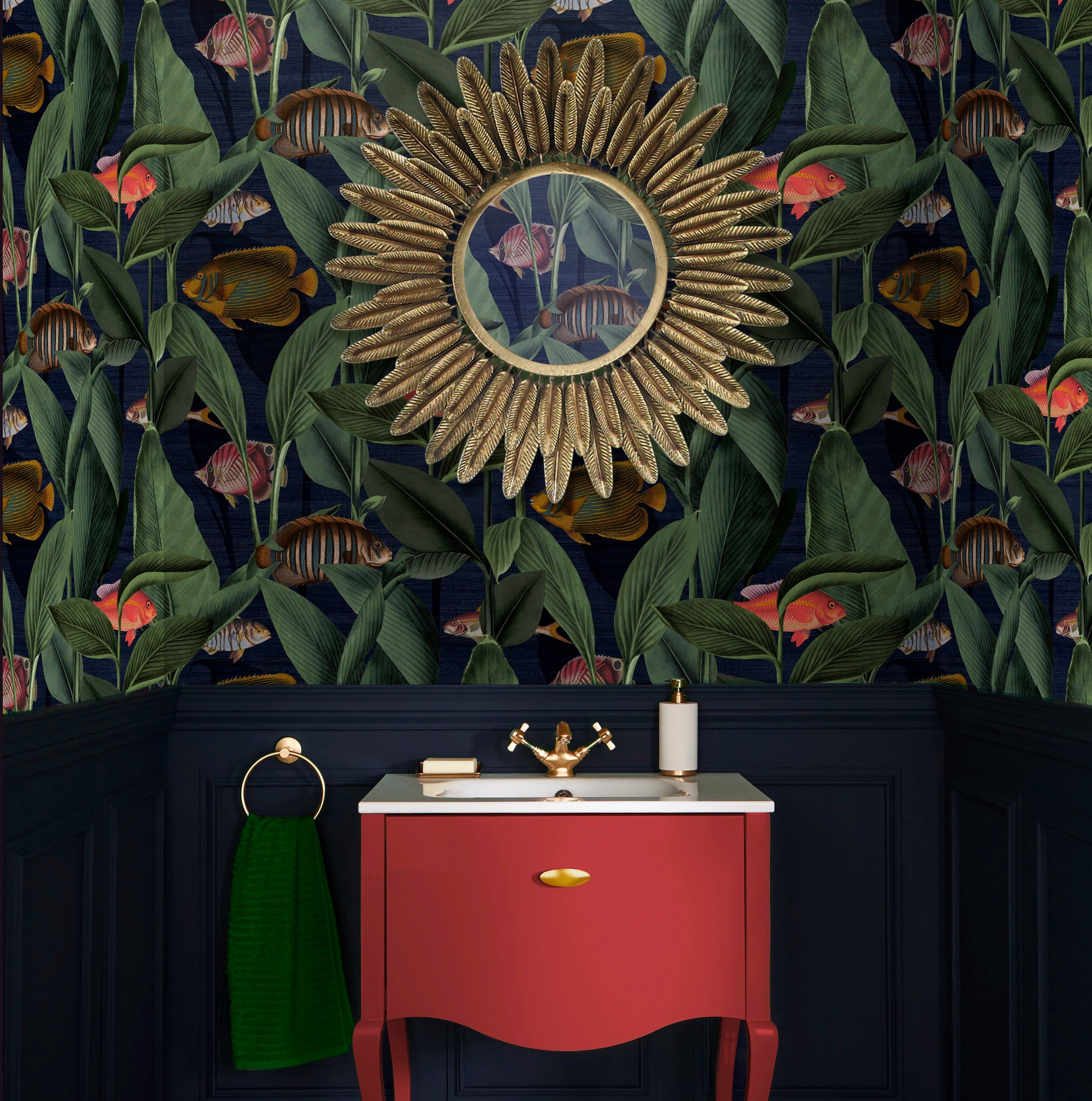 113939 Aquarium Curiosity Wallpaper by Graham and Brown