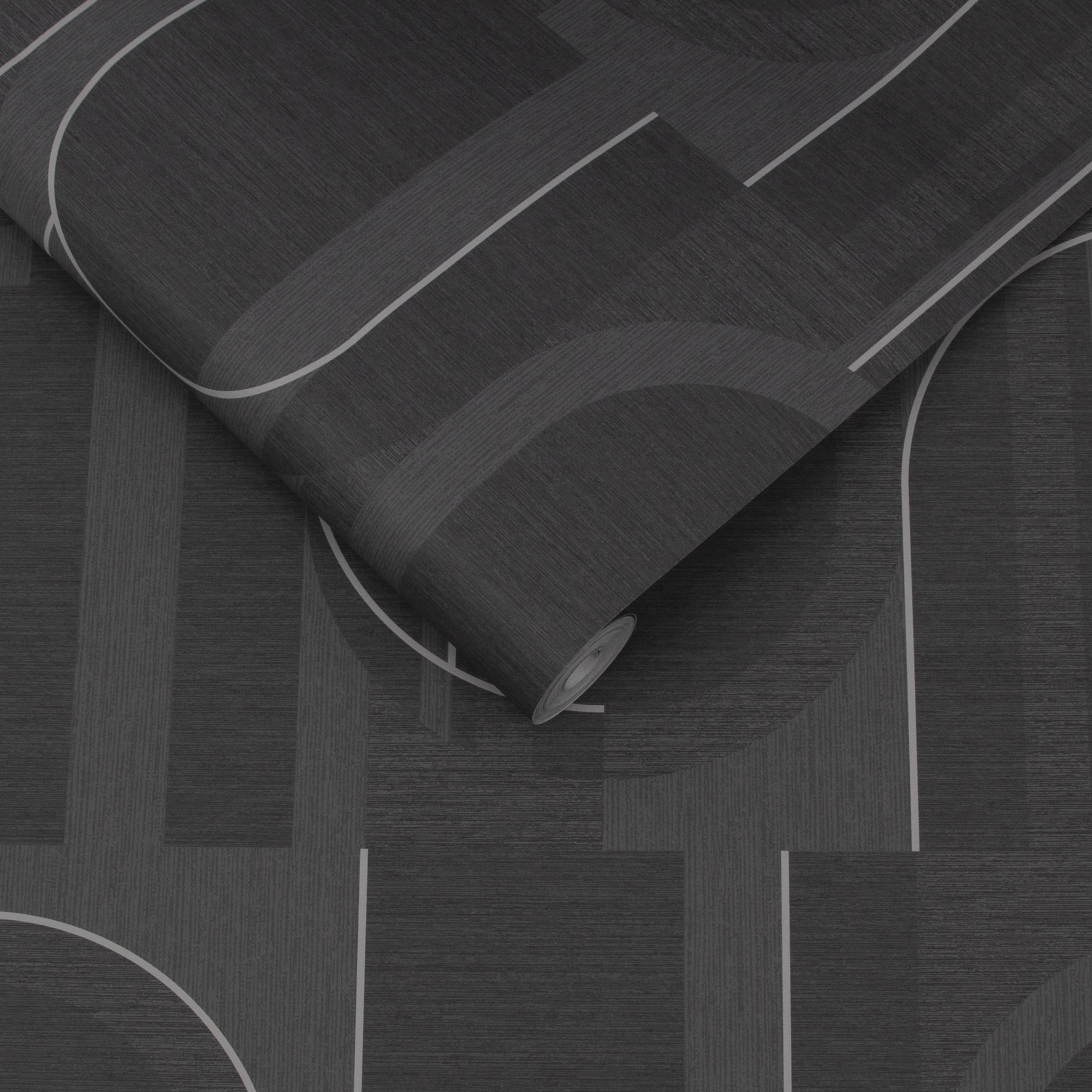 118014 Marcia Black Wallpaper by Graham and Brown