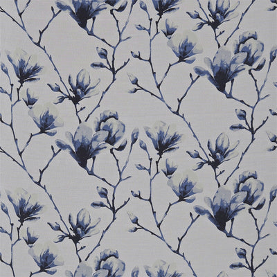 Lotus Indigo / Silver Fabric by Harlequin