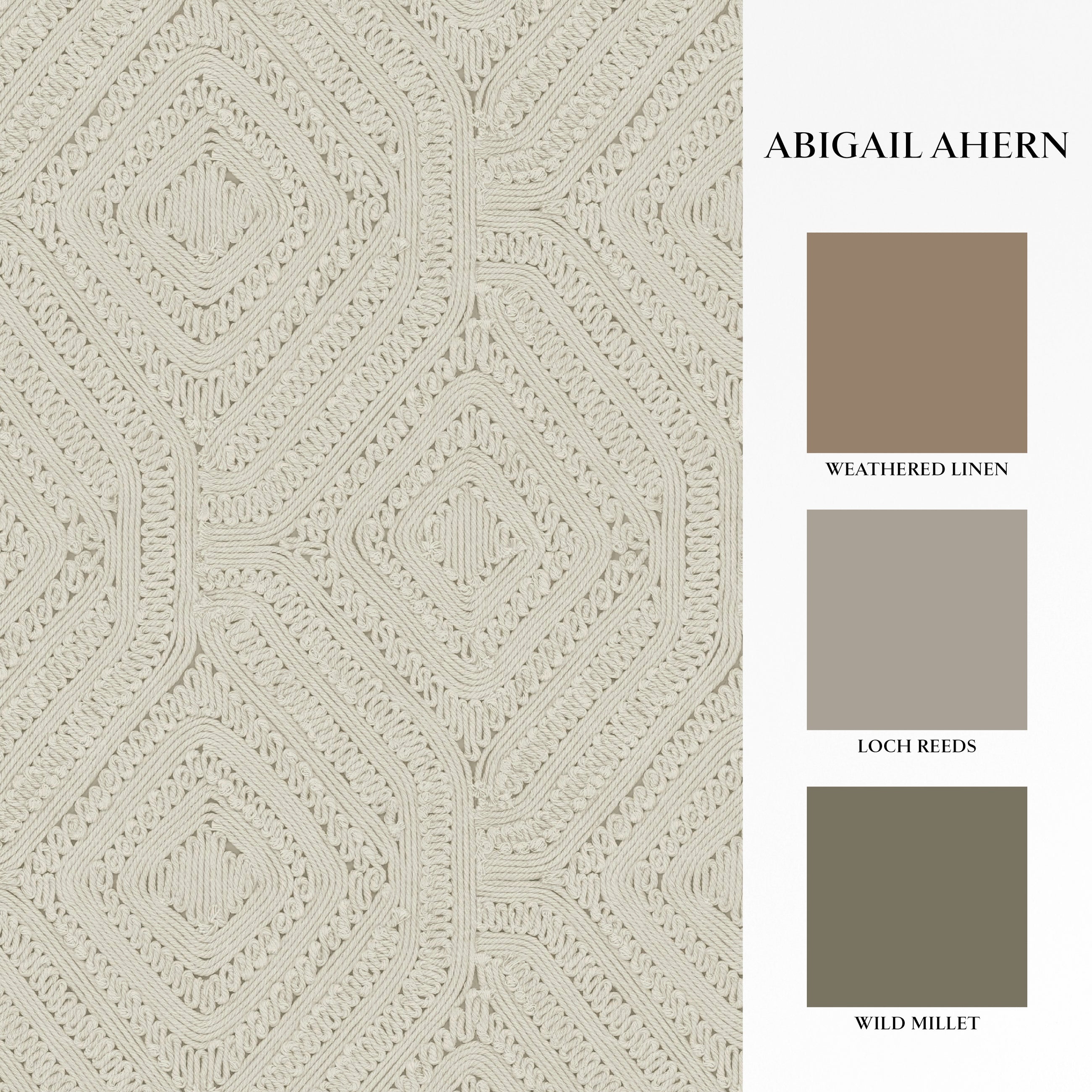 140086 Artisan Weave Cream Wallpaper by Abigail Ahern