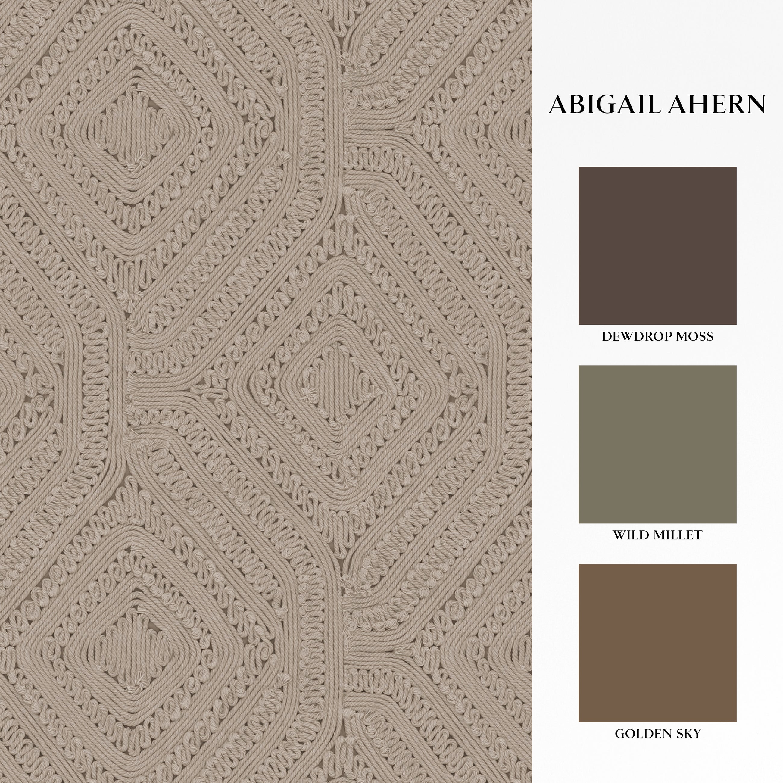 140087 Artisan Weave Fawn Wallpaper by Abigail Ahern