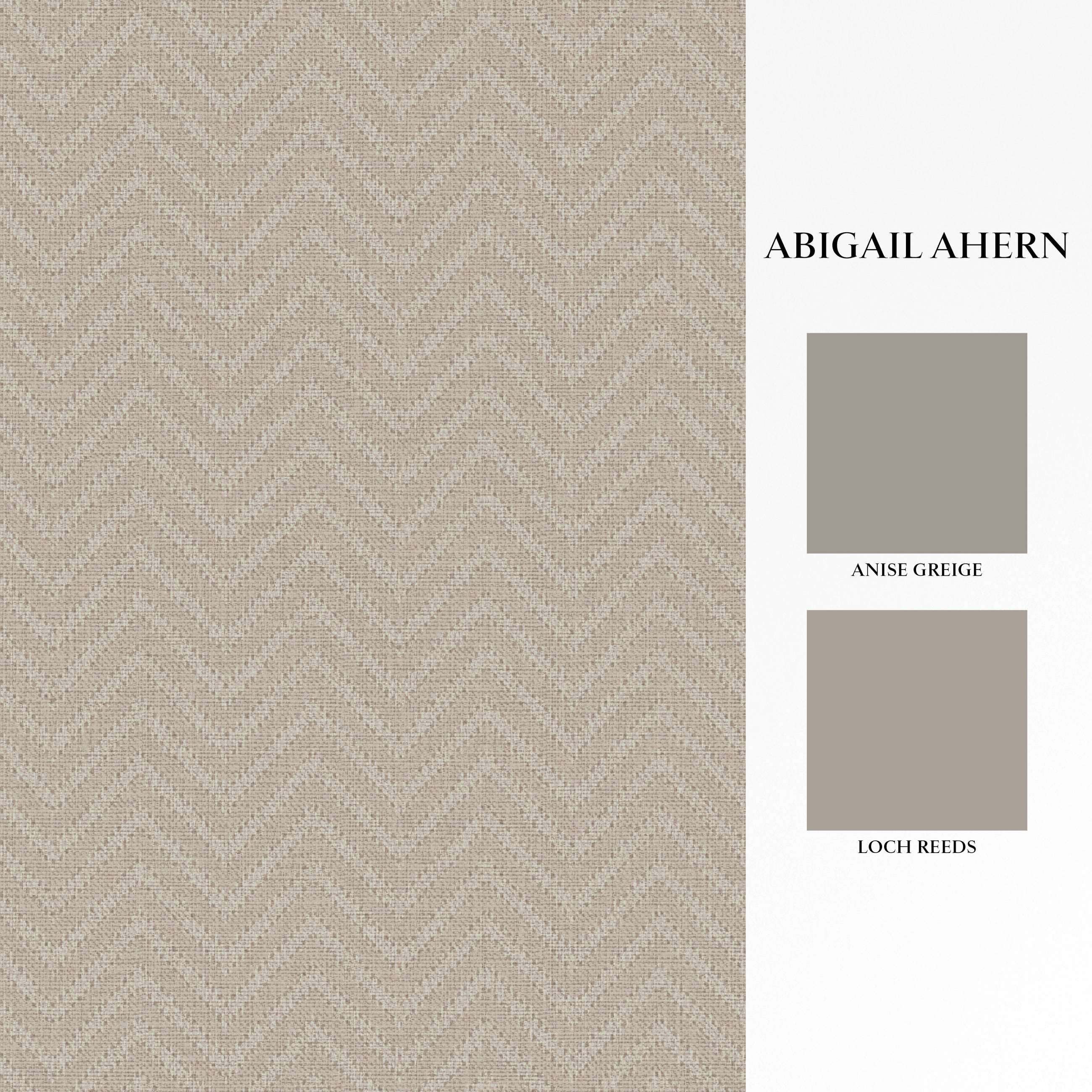 140088 Herringbone Weave Pebble Wallpaper by Abigail Ahern