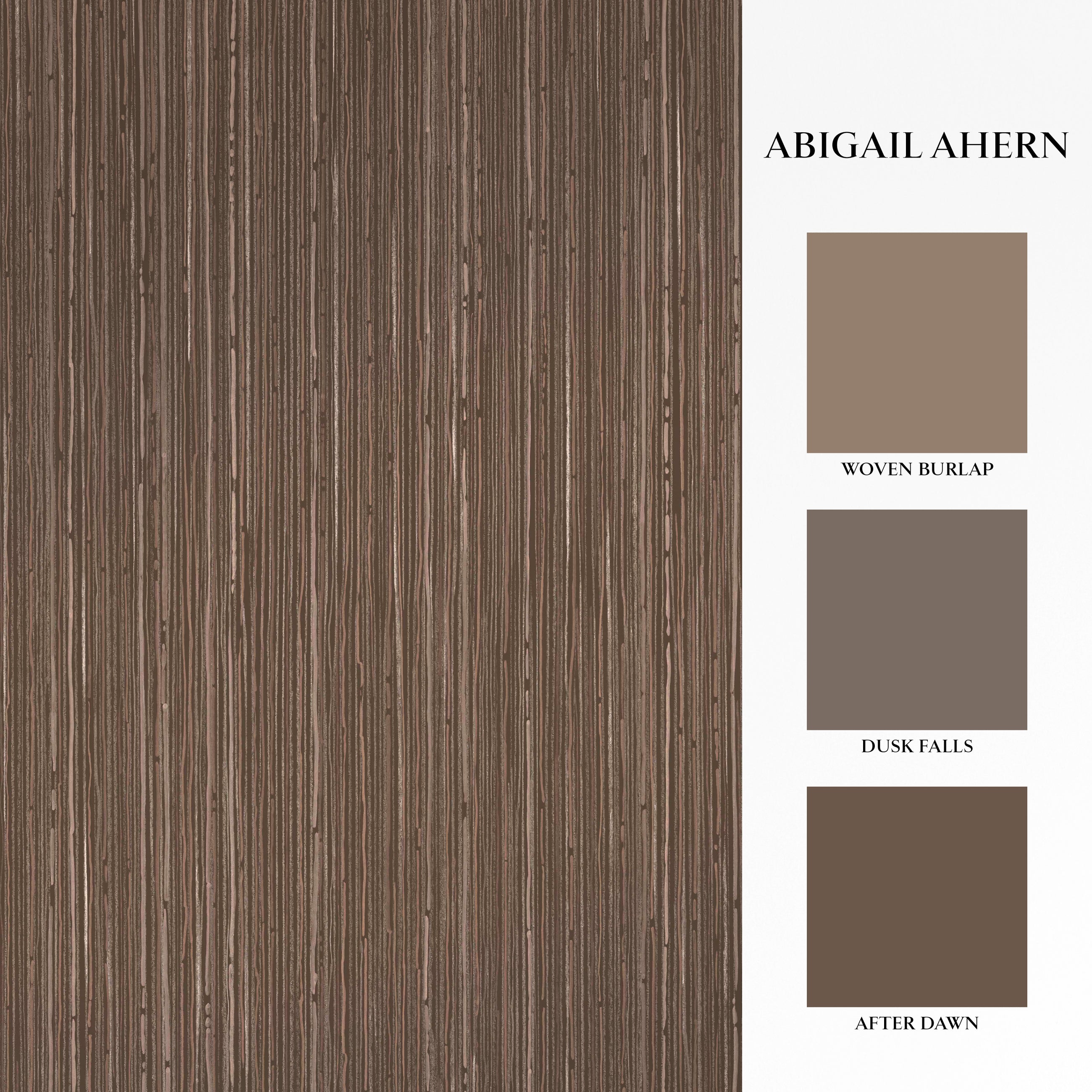 140099 Fibre Stripe Sable Wallpaper by Abigail Ahern