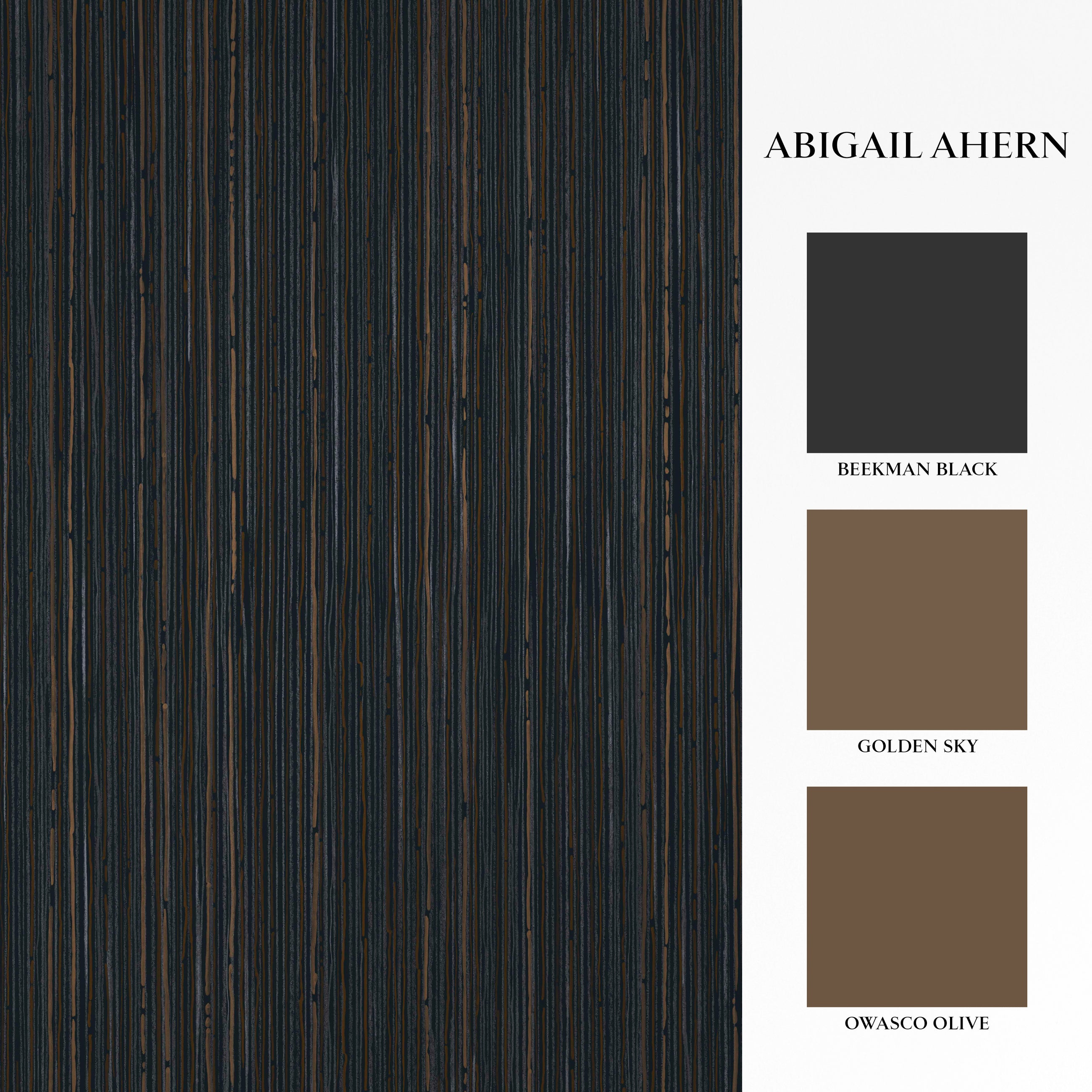 140102 Fibre Stripe Twilight Wallpaper by Abigail Ahern