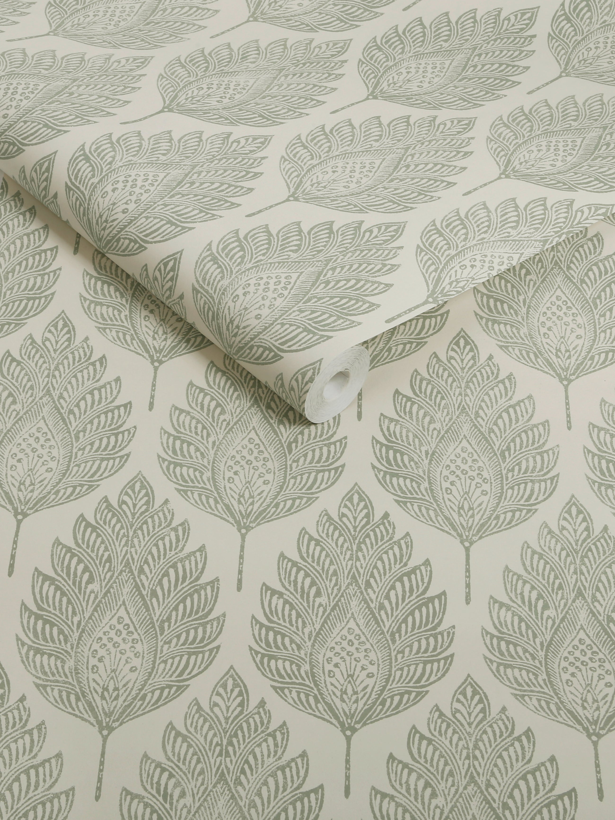 142307 Flame Leaf Neutral Wallpaper by Graham & Brown
