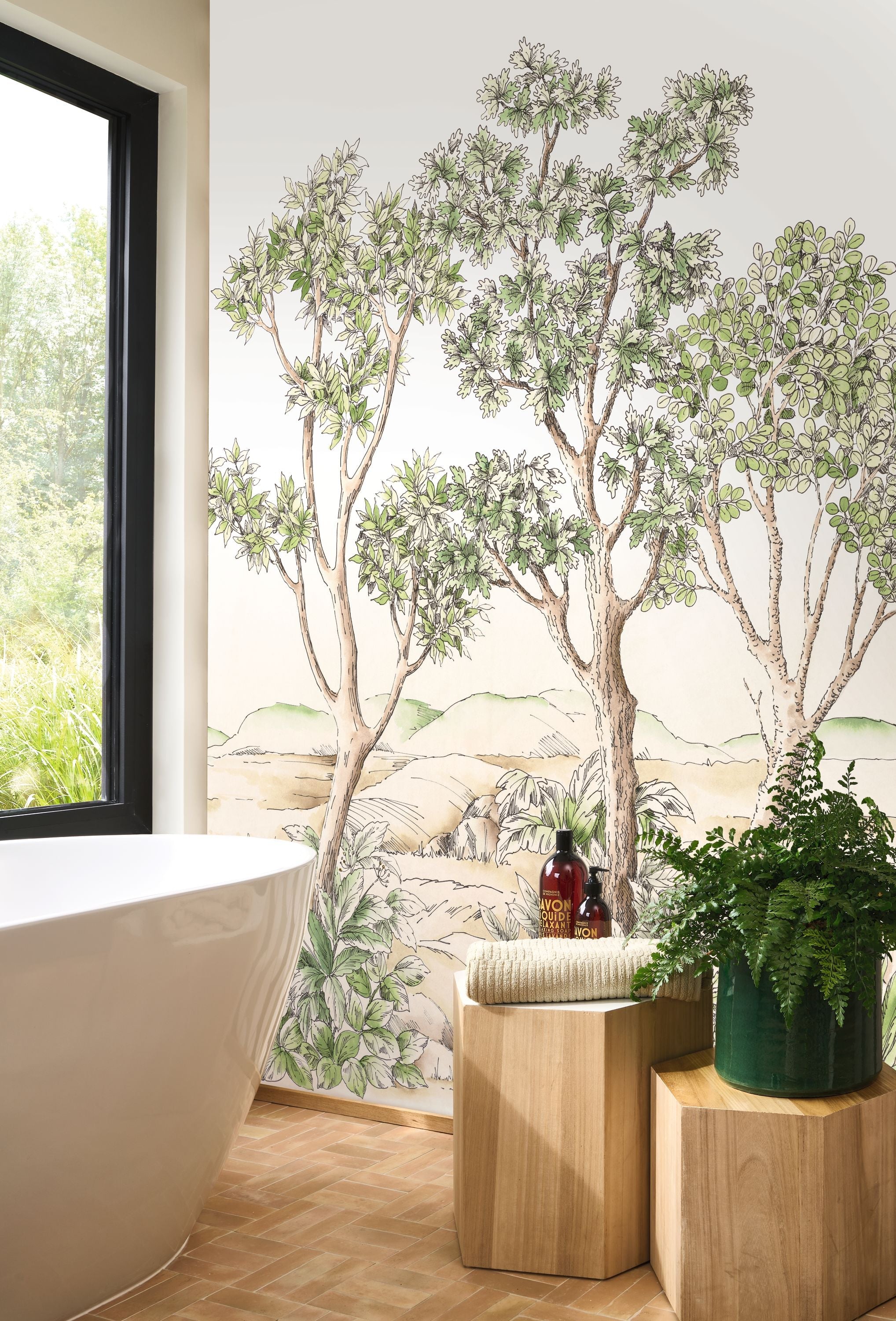 Terre D'Acacias Vert Feuillage Wonderwalls 3 Mural by Casadeco (200x250cm)