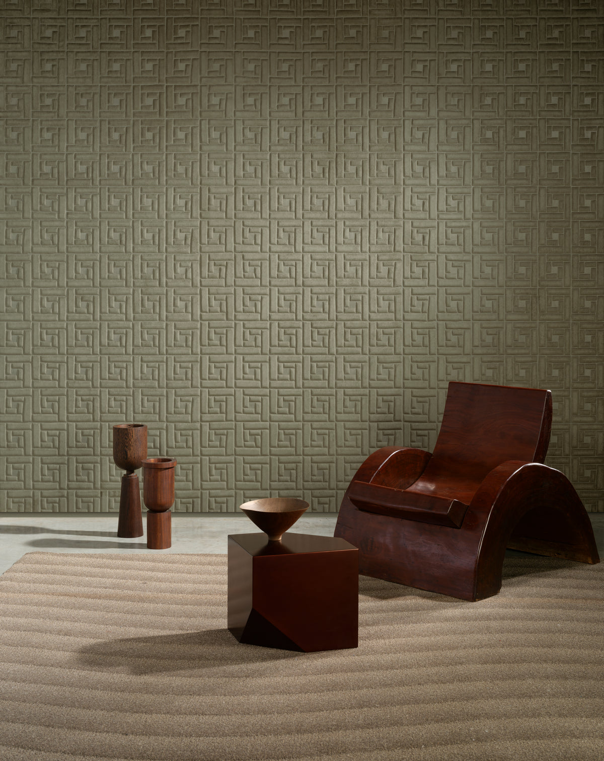 23411 Sakkara Graphite Memphis Wallpaper by Arte