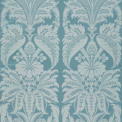 Clandon Damask Suffolk Damasks and Stripes Wedgwood Blue Fabric by Zoffany