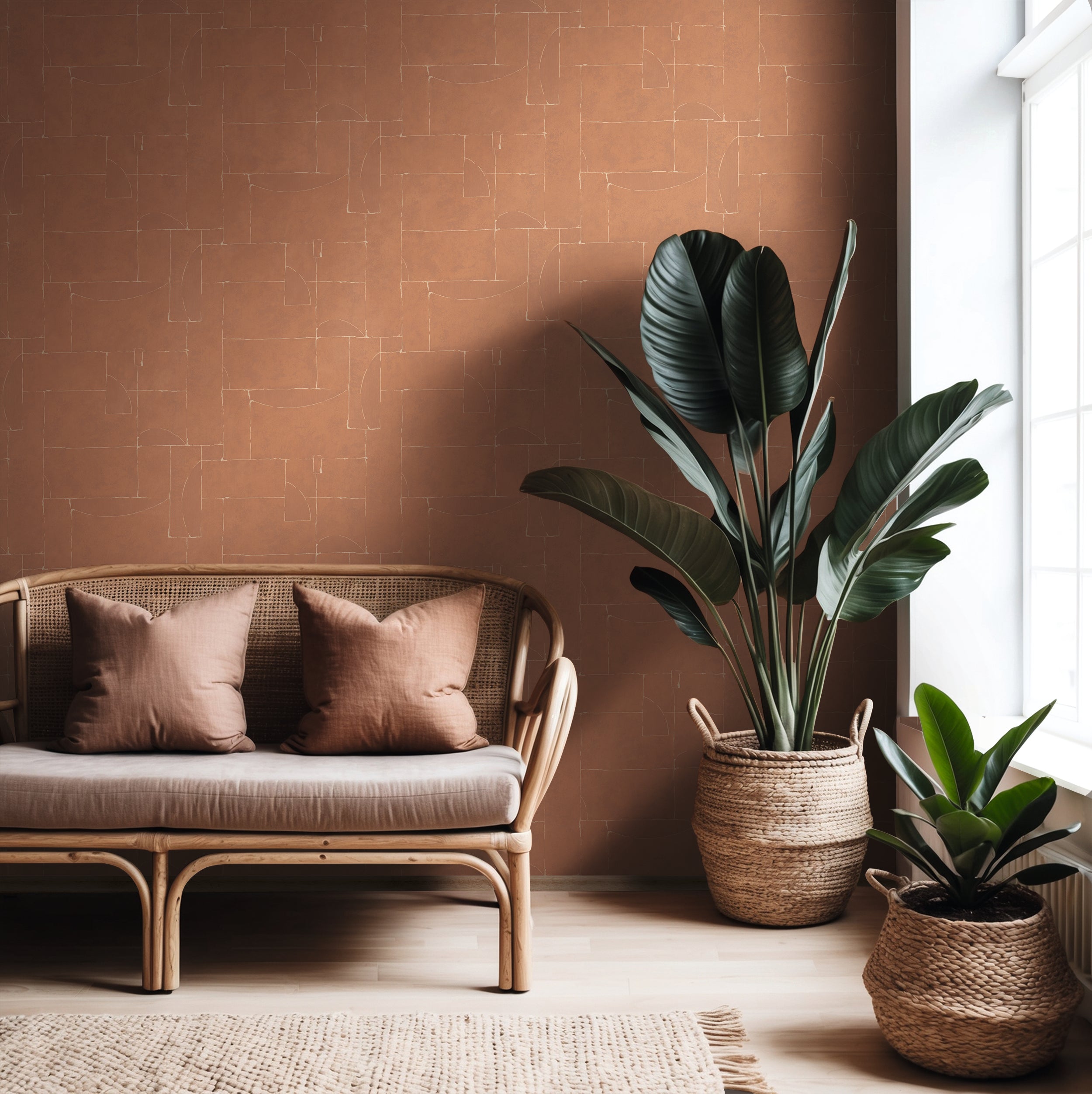 34605 Wallpaper 001 Red & Orange Wallpaper by Galerie