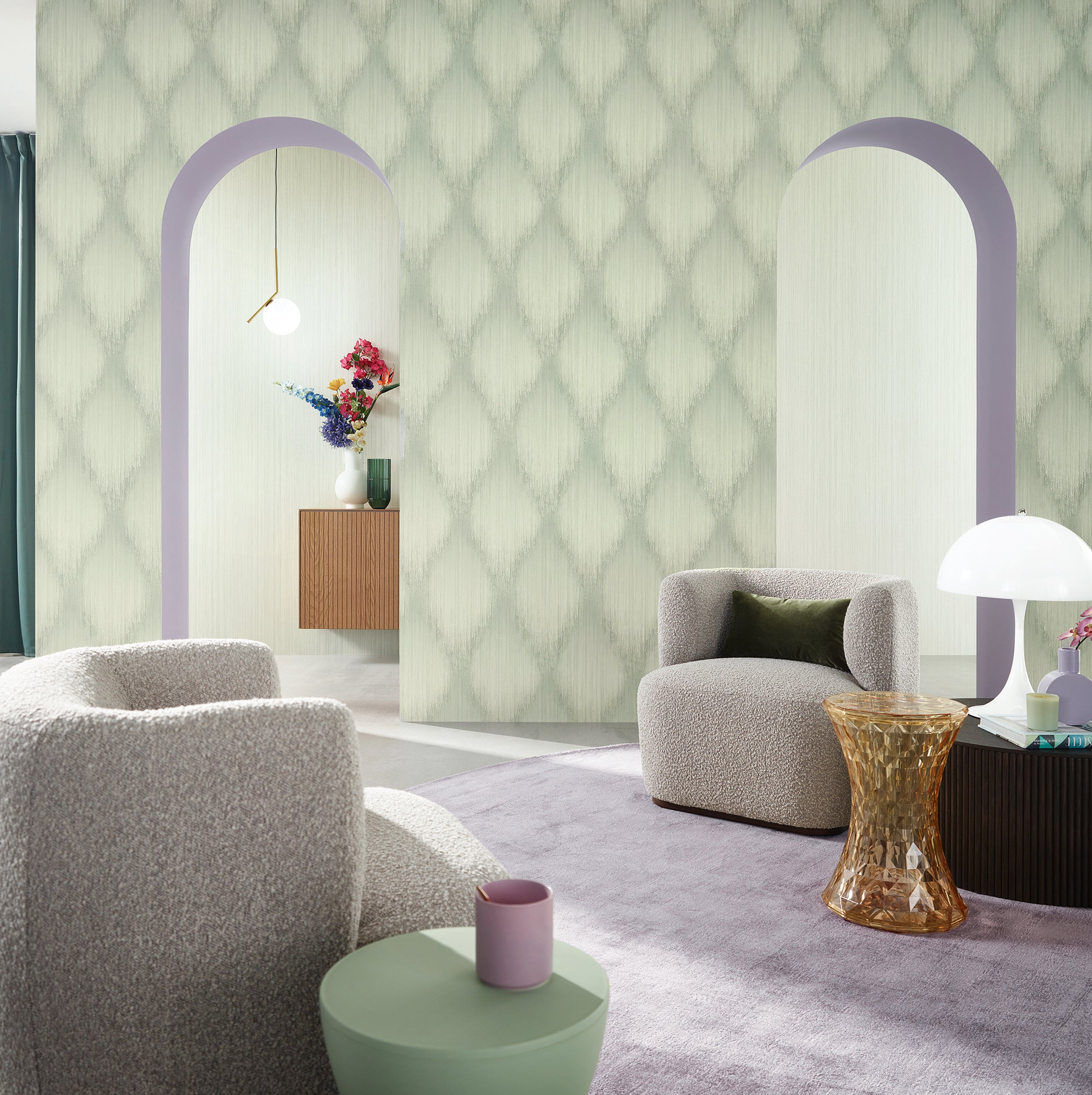 35803 Stripes Green Wallpaper by Galerie