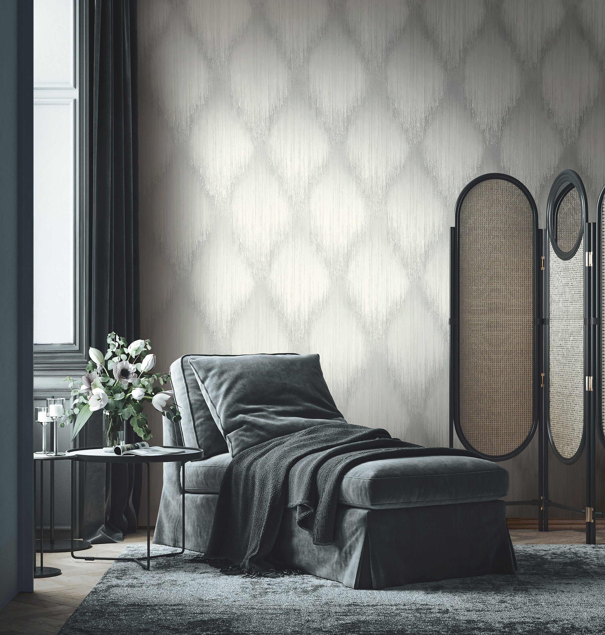 35807 Stripes Silver Grey Wallpaper by Galerie
