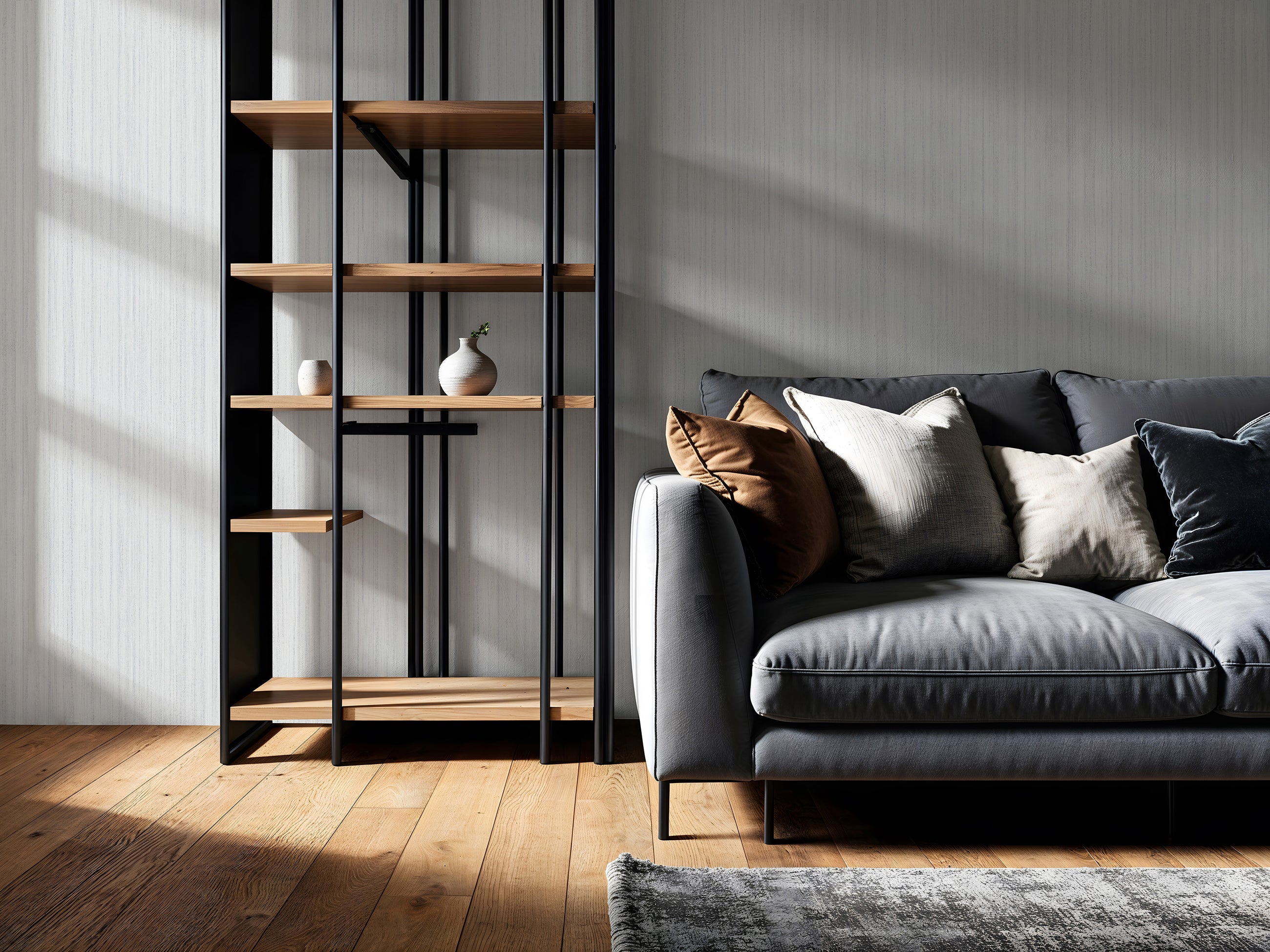 35832 Stripes Silver Grey Wallpaper by Galerie