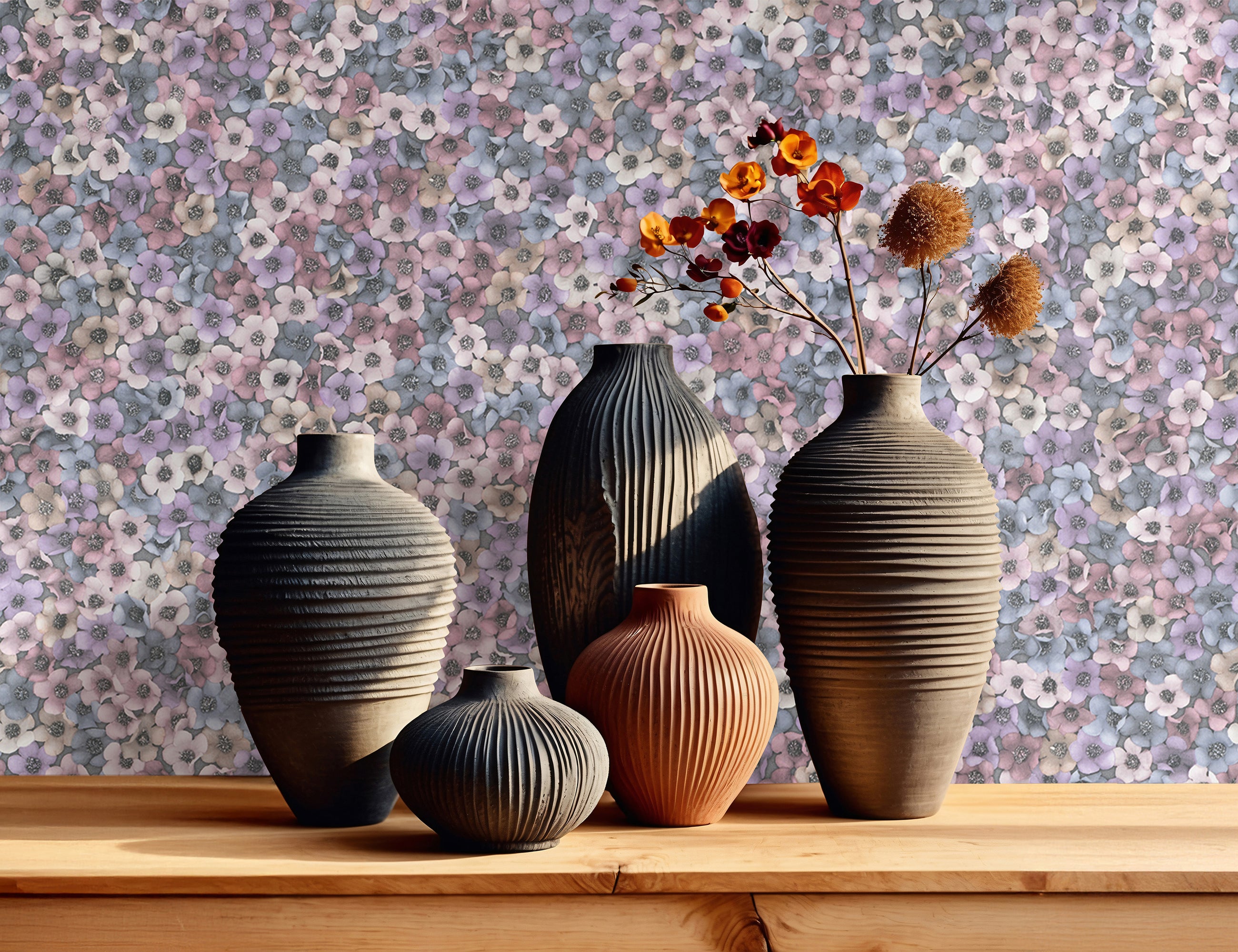 35844 Floral Pink Wallpaper by Galerie