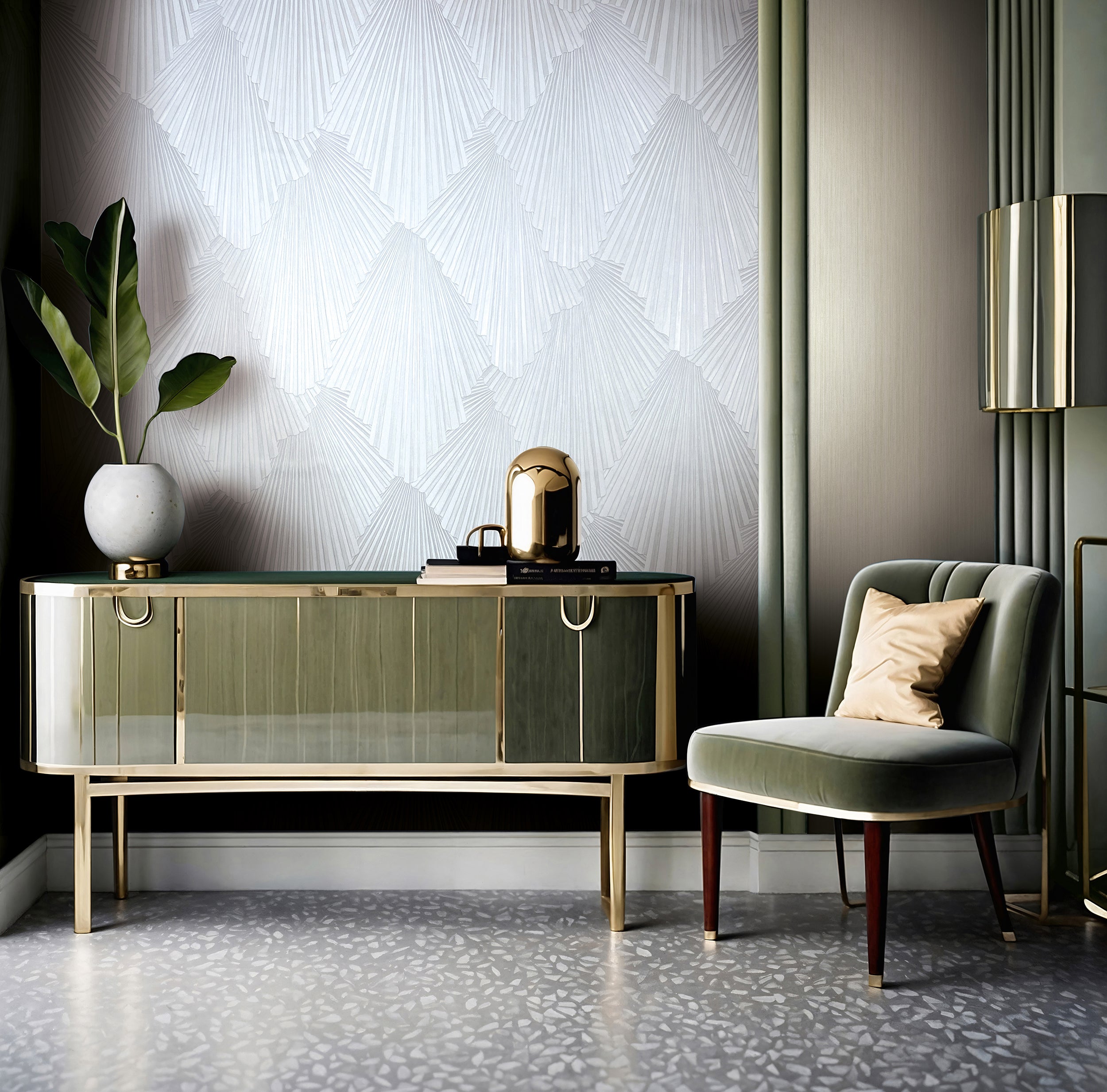 35846 Graphic Silver Grey Wallpaper by Galerie