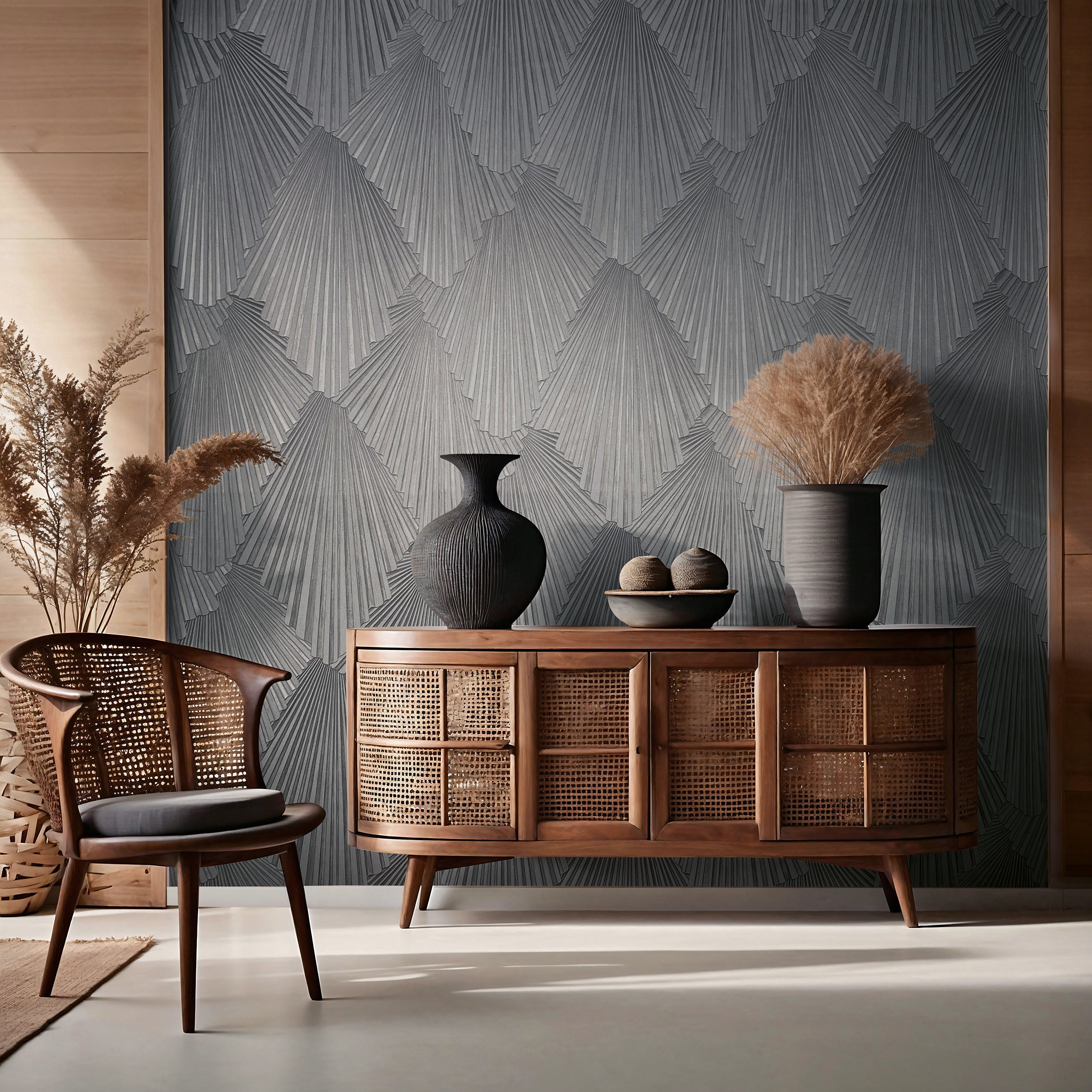 35849 Graphic Silver Grey Wallpaper by Galerie