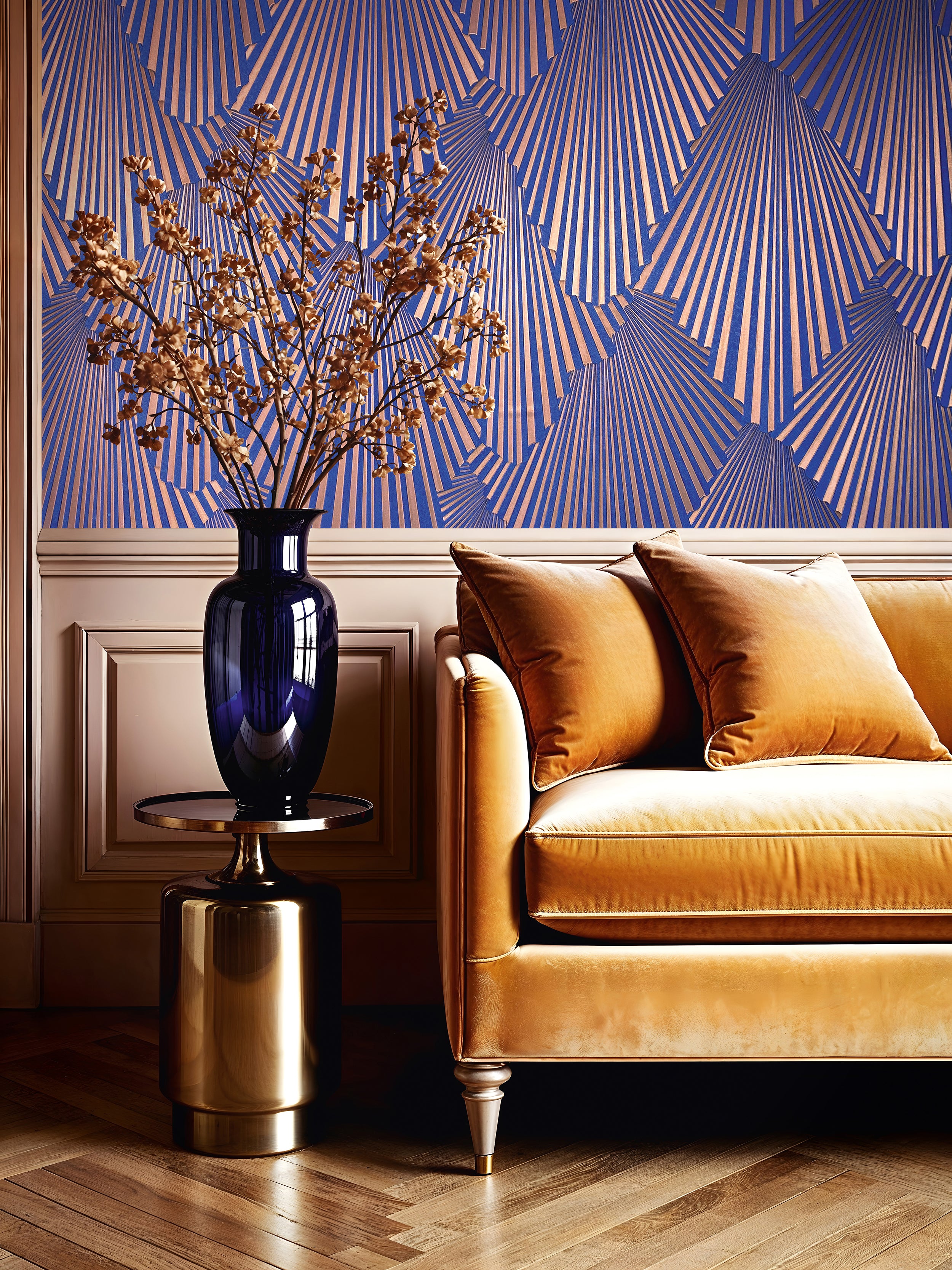 35851 Graphic Blue Wallpaper by Galerie