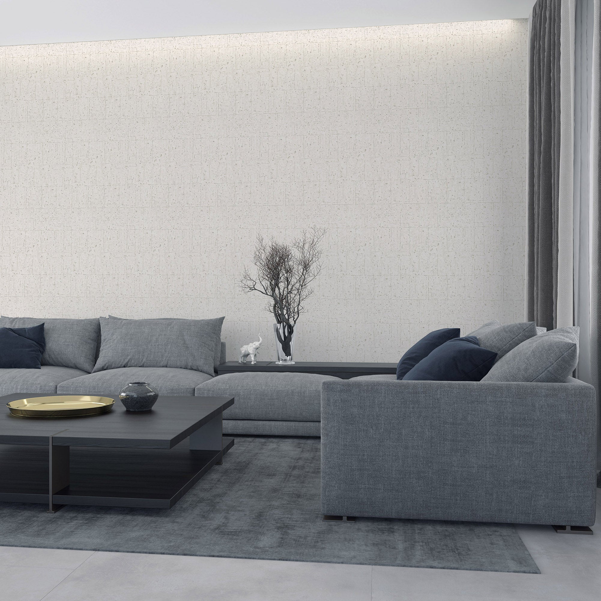 6801-10 Structure Modern Home Grey Wallpaper By Galerie