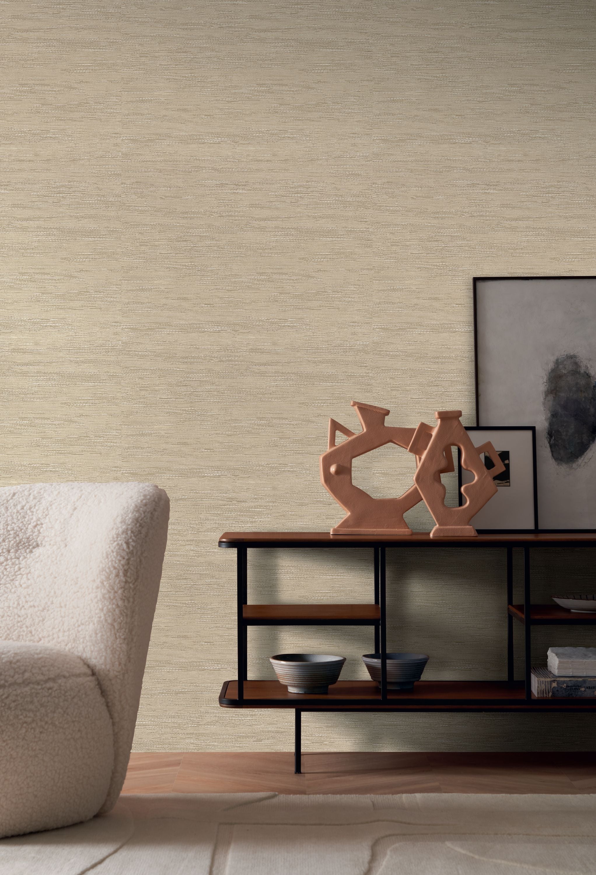 75342344 Tatami Marron Wallpaper by Casamance