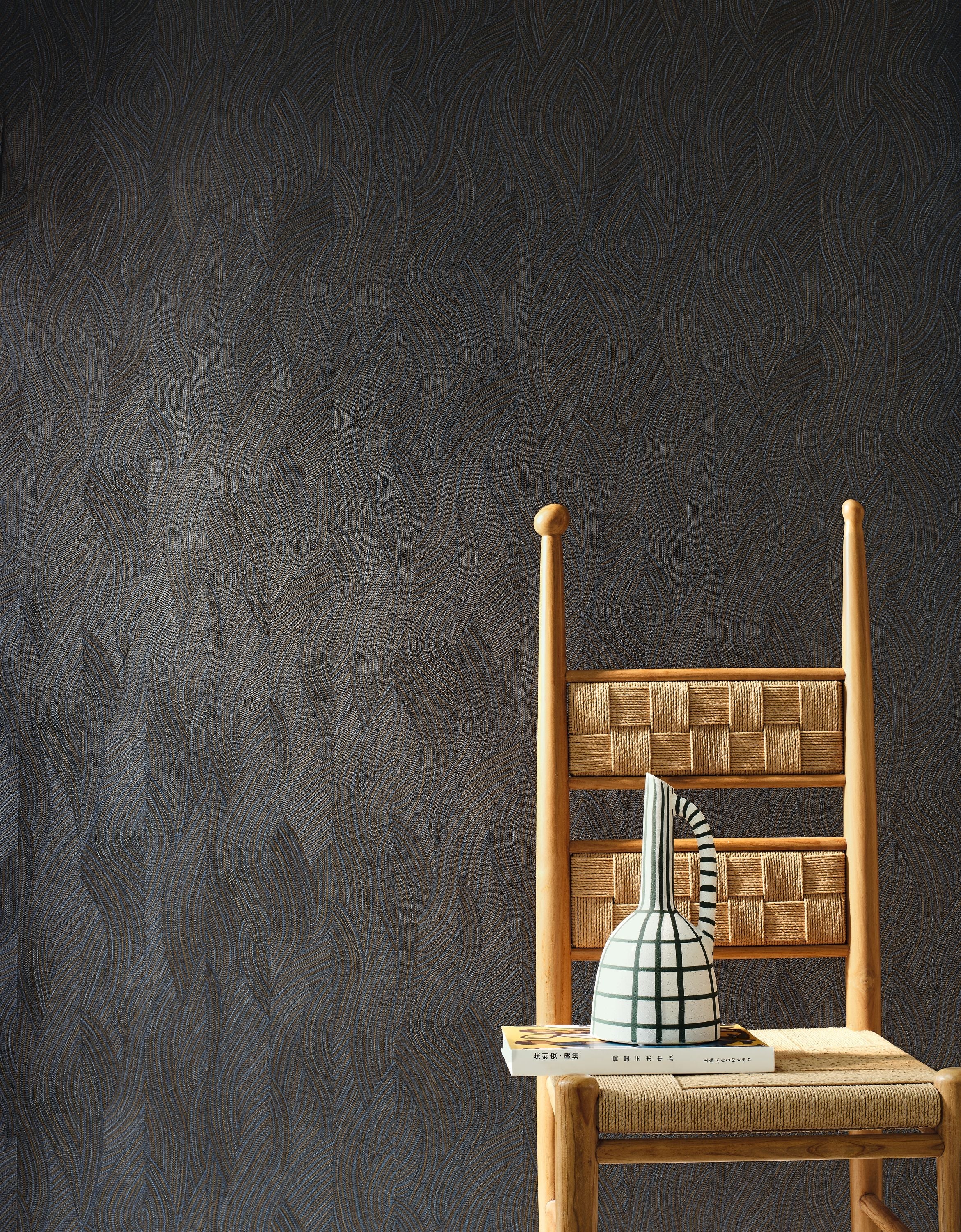 76221426 Jassine Encre Wallpaper by Casamance