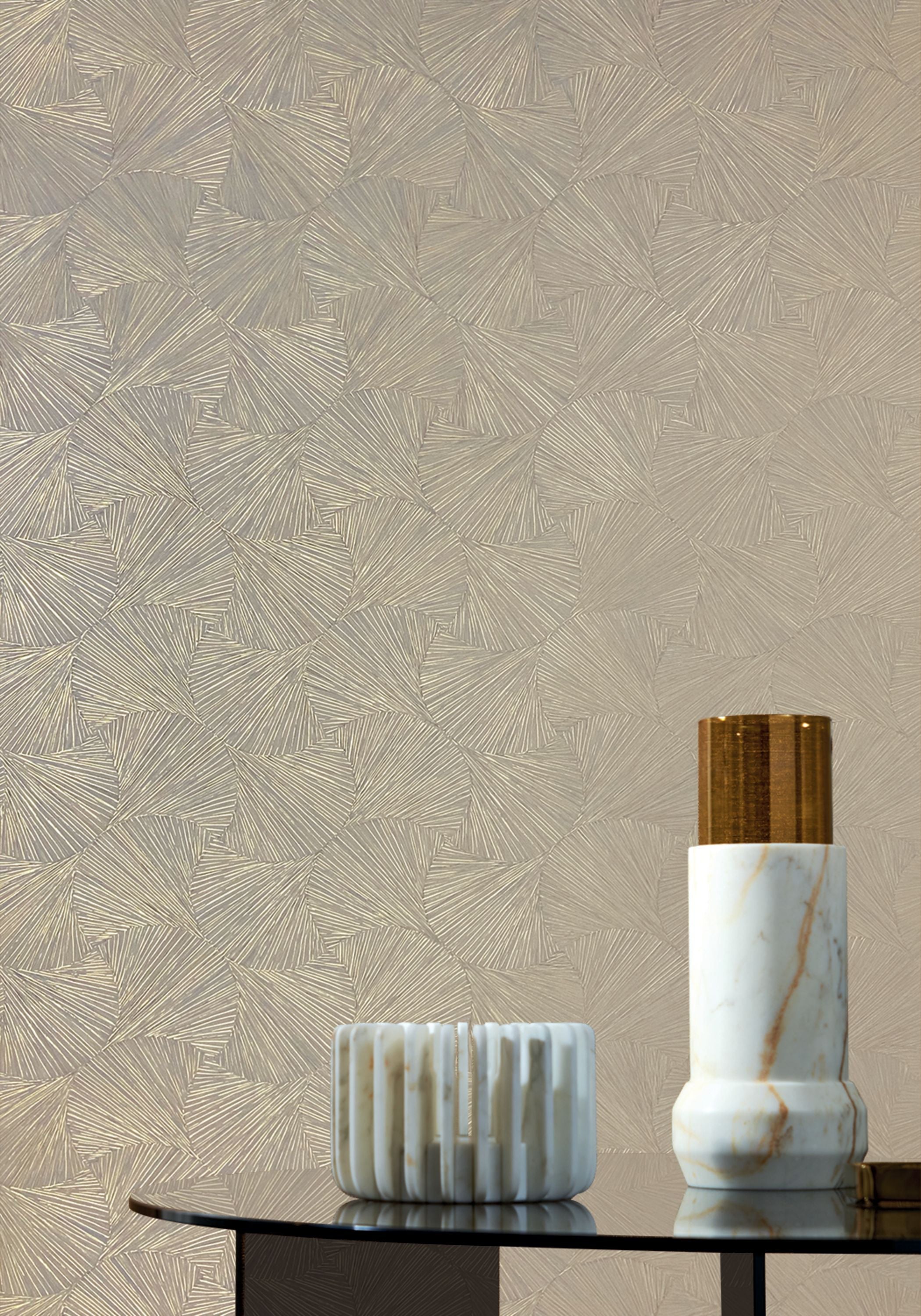 76522548 Songket Travertin/DorÉ Wallpaper by Casamance