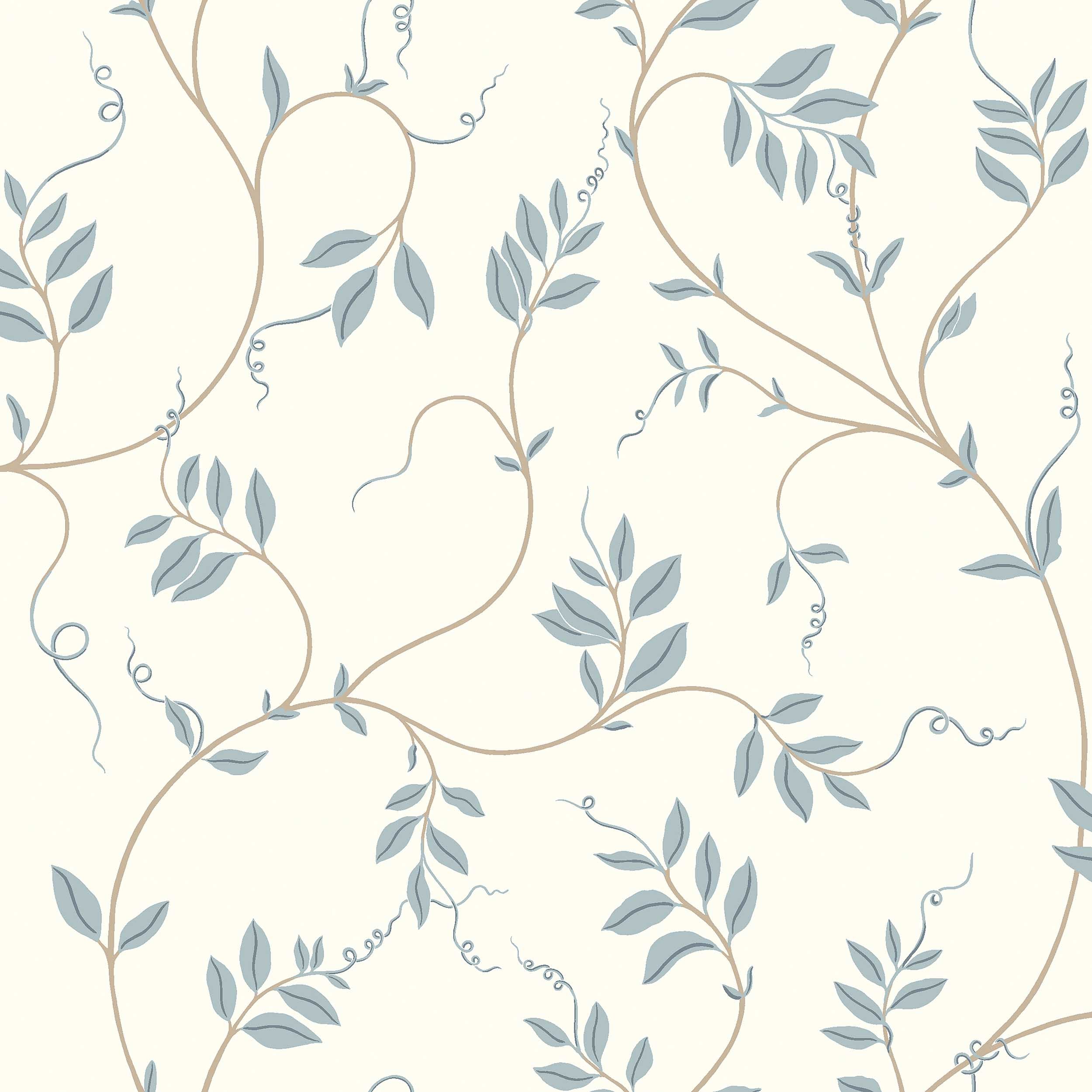Klockranka Blue Herrgård Wallpaper by Boråstapeter