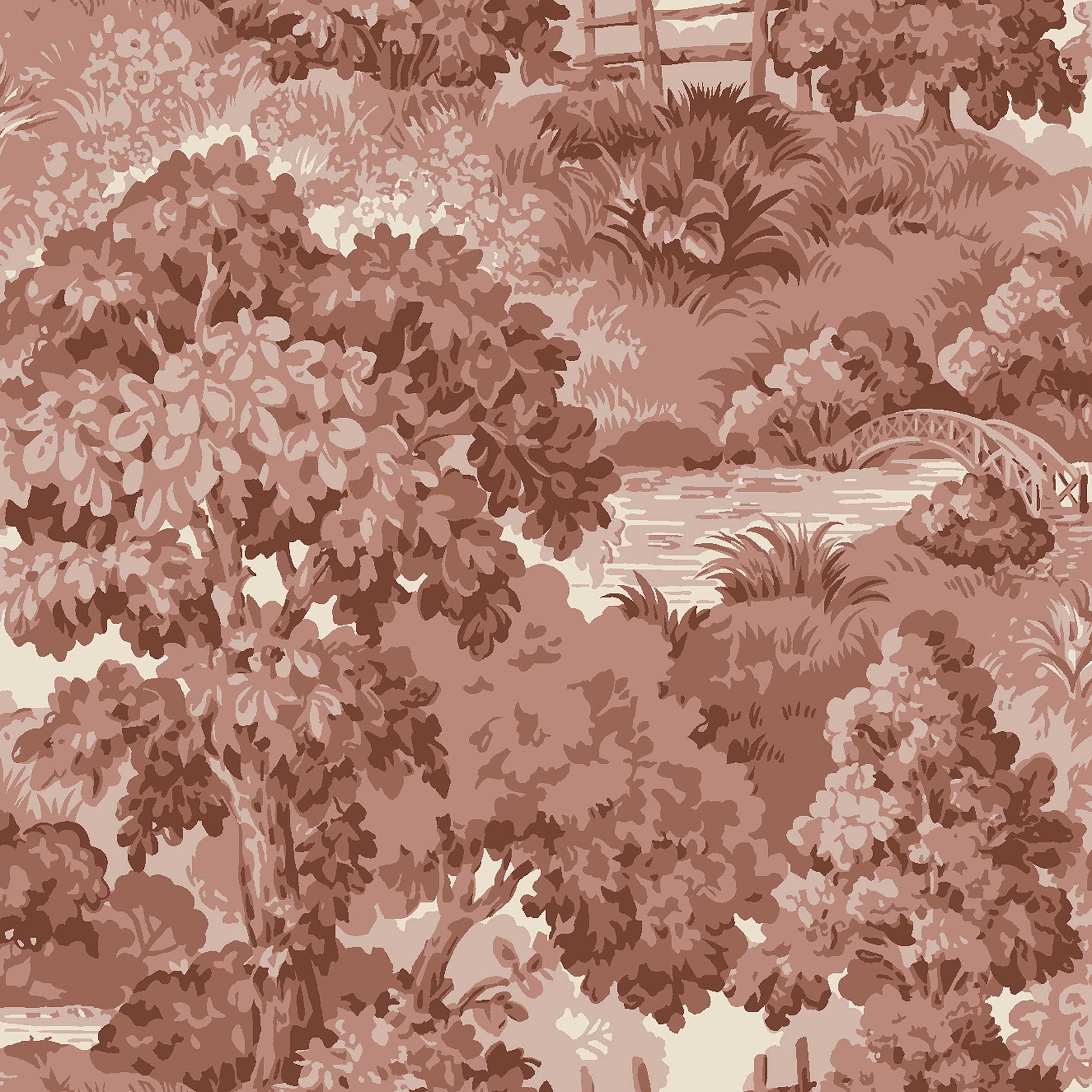 Alnarp Red Herrgård Wallpaper by Boråstapeter