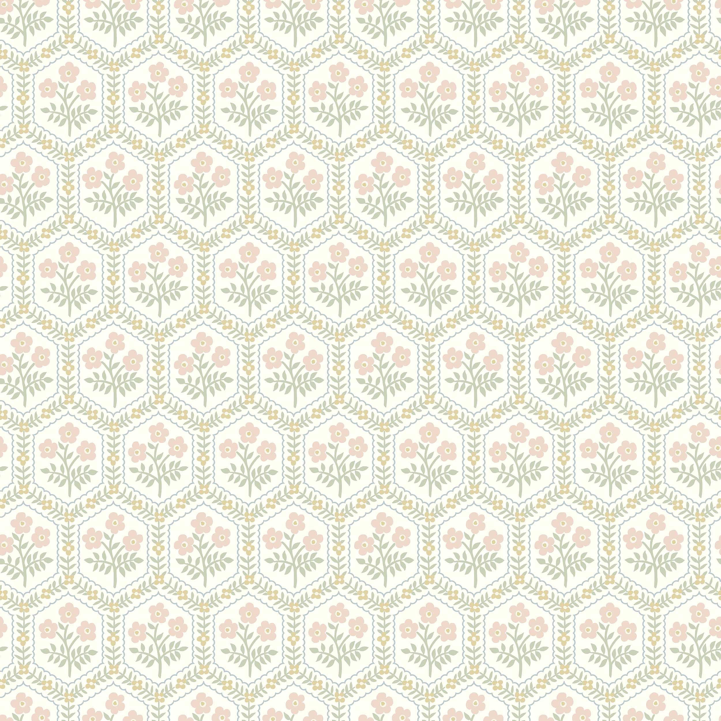 Cecilia White Herrgård Wallpaper by Boråstapeter