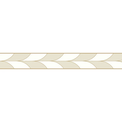 La Festive Border Beige Lin Annees Folles Wallpaper by Casadeco