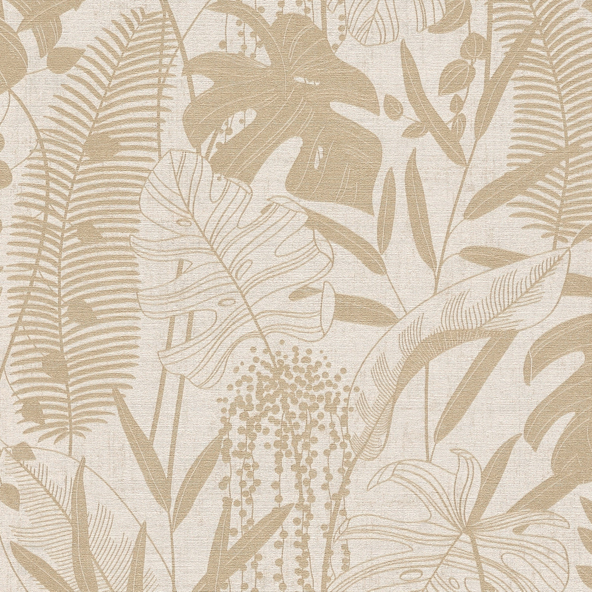 Monstera Leaf Natural Cuba II Wallpaper by A S Creation — flat