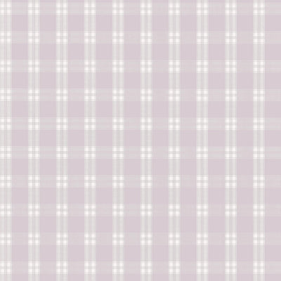 Payton Check Lavender Clermont Wallpaper by Anna French