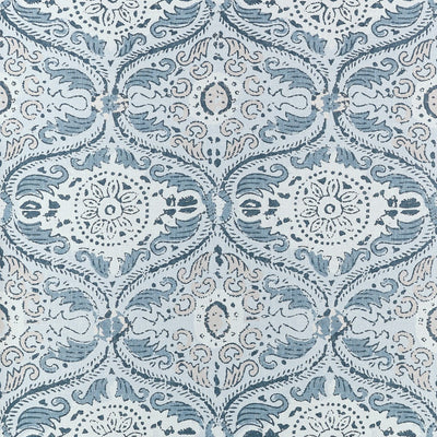 Cecilia Spa Blue Clermont Wallpaper by Anna French