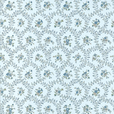 Juliette Trail Spa Blue Clermont Wallpaper by Anna French