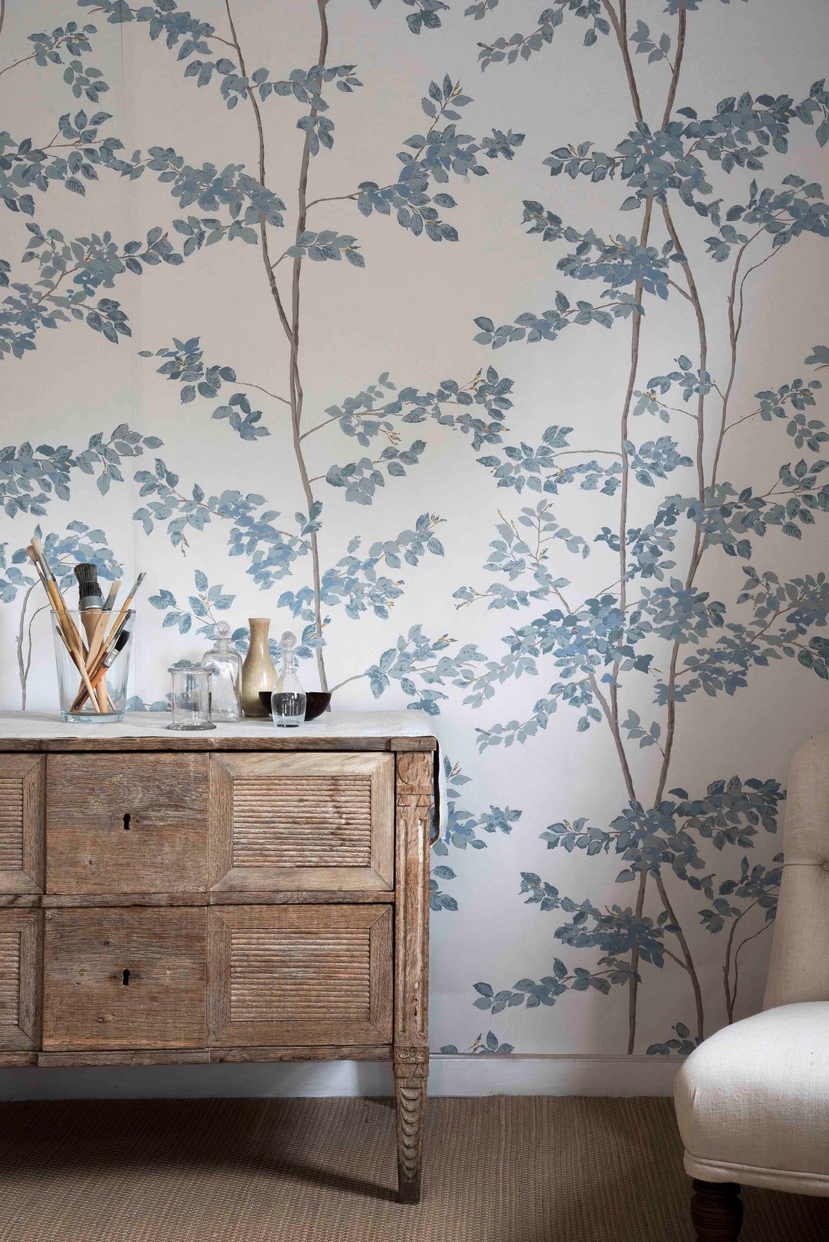Lewis & Wood Wide Width Beech Bluegrass W236506 Wallpaper