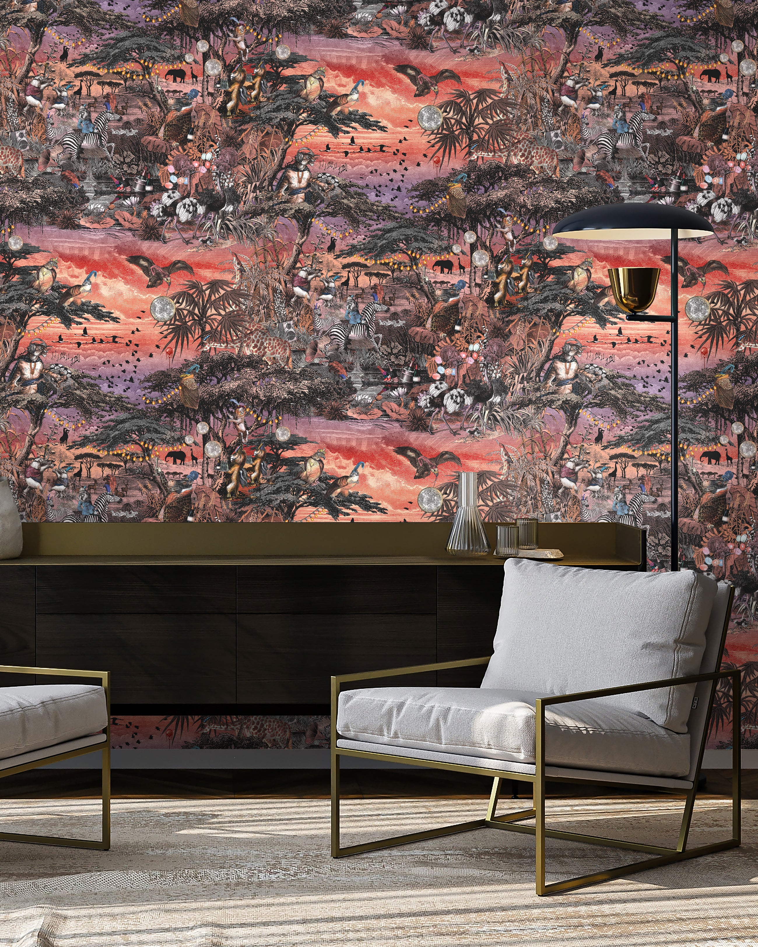 BMGI006/01E Club Safari Violet Petal Wallpaper by Brand McKenzie