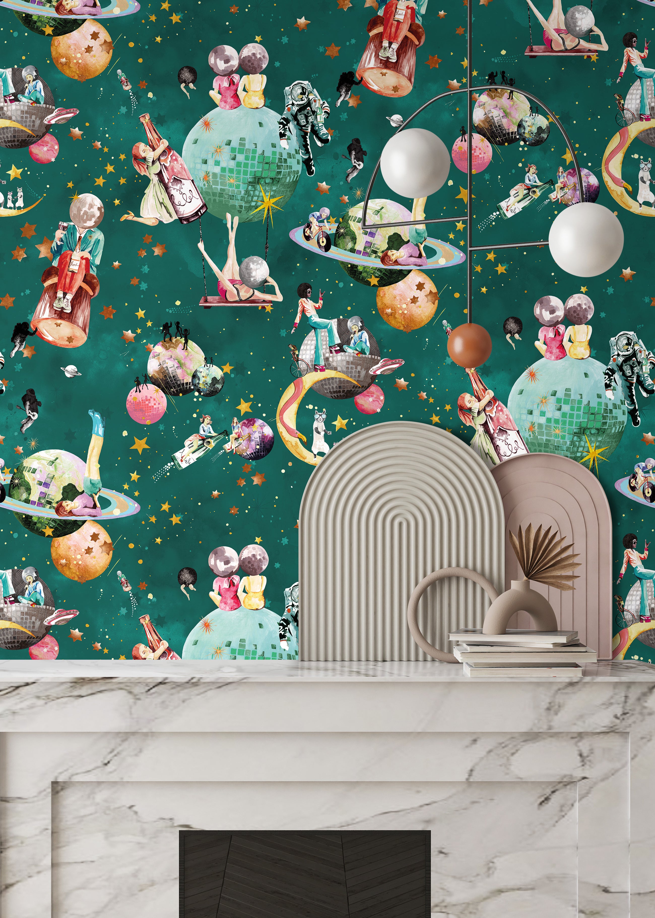 BMGI006/02B Cosmic Groove Aurora Wallpaper by Brand McKenzie