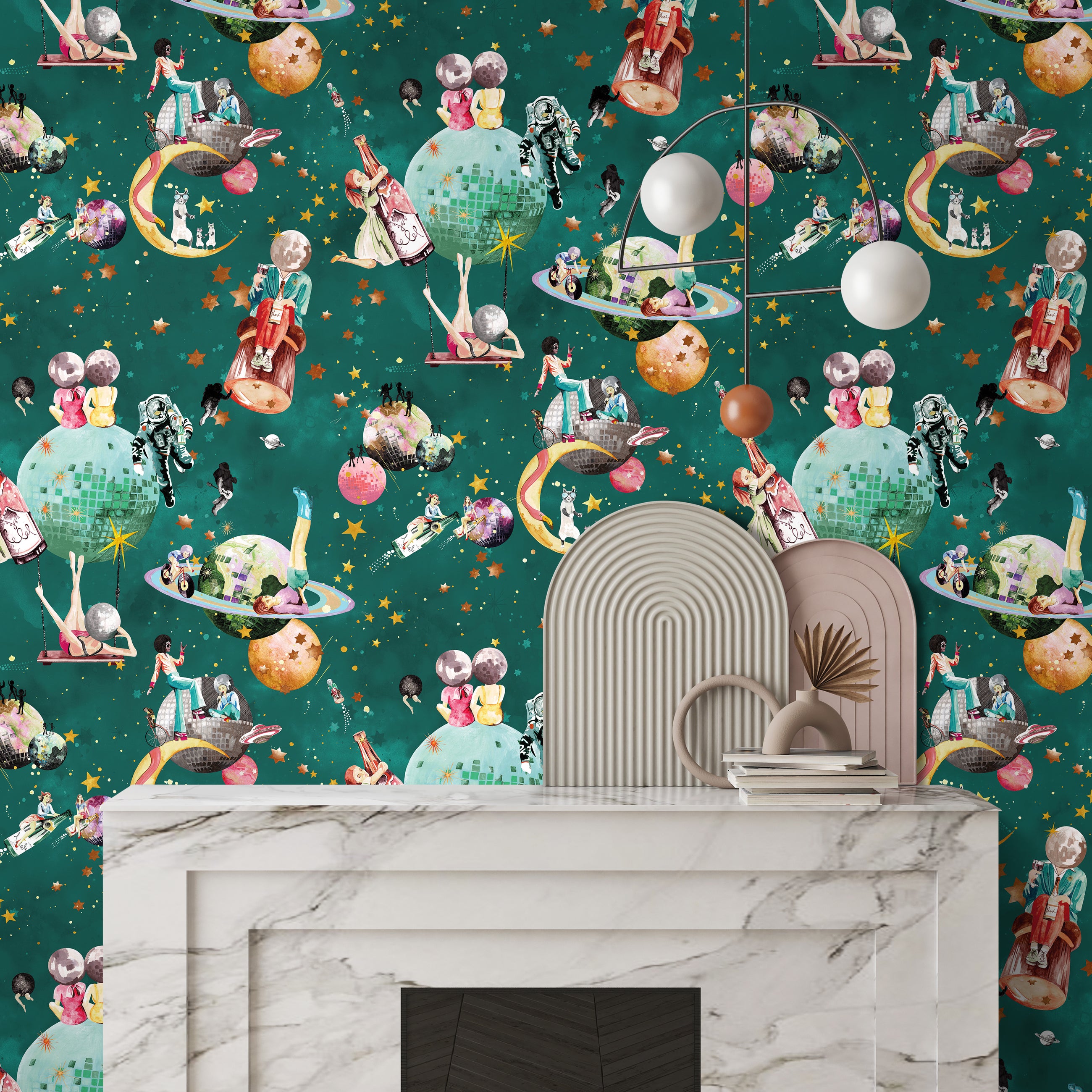 BMGI006/02B Cosmic Groove Aurora Wallpaper by Brand McKenzie