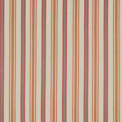 Valley Stripe Arboretum Rowan Berry and Cream Fabric by Sanderson