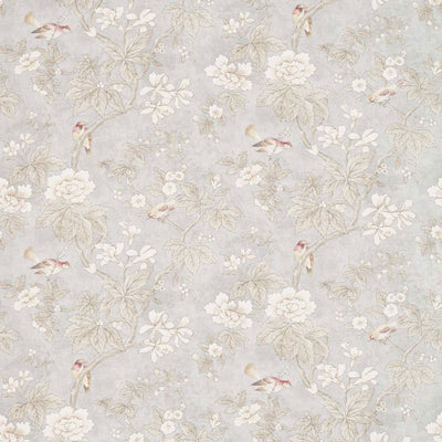 Chiswick grove Silver Fabric by Sanderson
