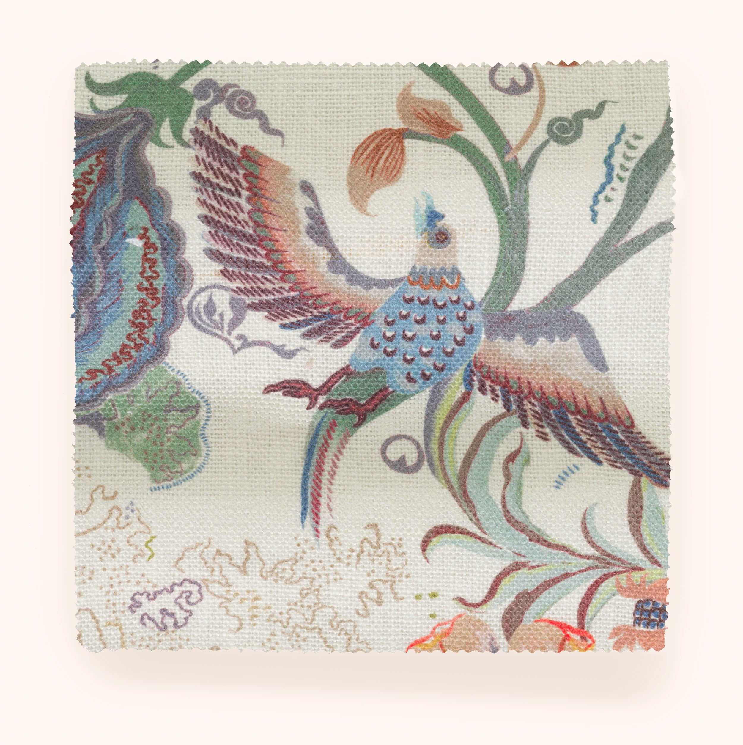Chintz 21 Carmine Blue Fabric by Parker & Jules