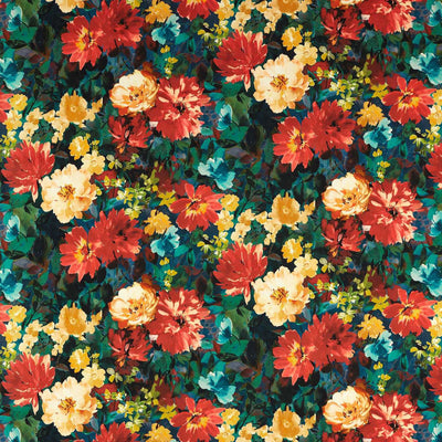 Tahiti Outdoor Alfesco Indoor Outdoor Midnight Fabric by Clarke & Clarke