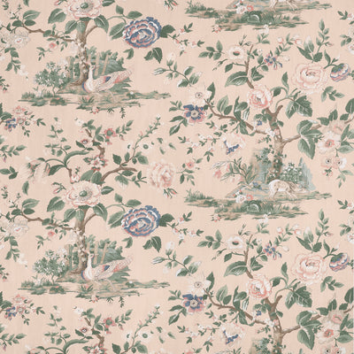 Forest Lodge Apricot Boxwood Fabric by Thibaut
