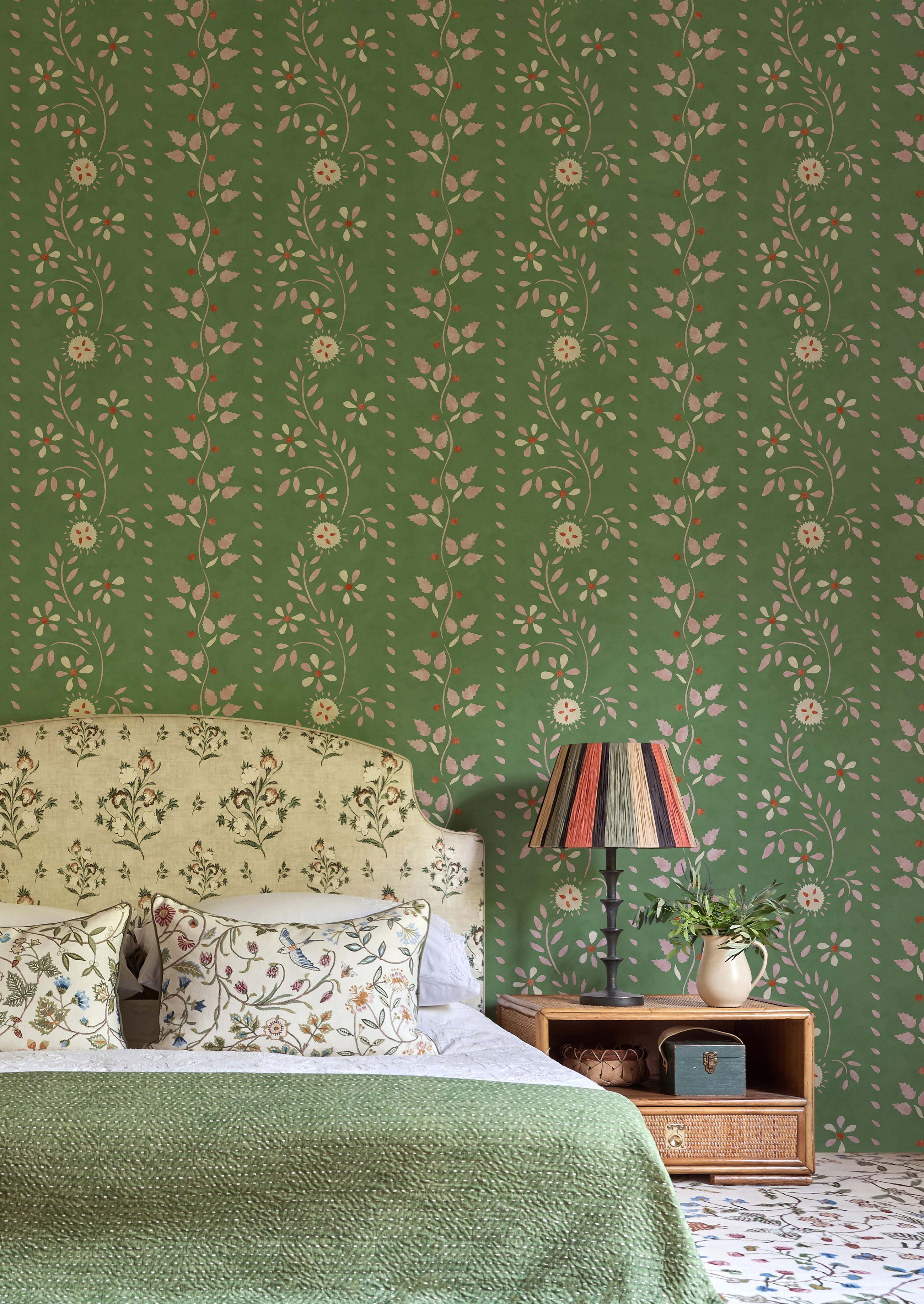 Wild Rice Myrtle Sprigs & Twigs Fabric by Lewis & Wood