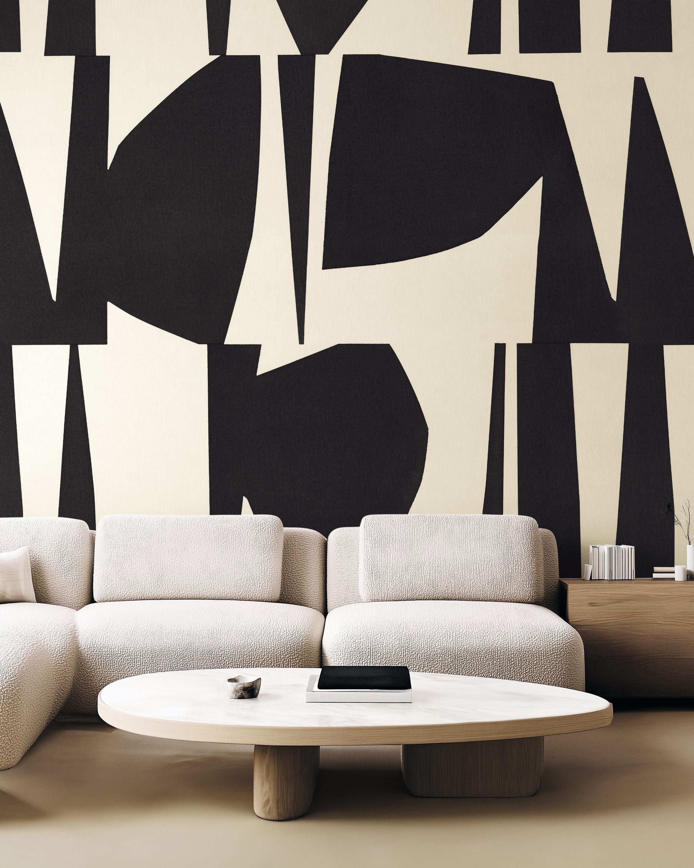 Graphic Art Noir Et Blanc Moonlight 3 Mural by Caselio