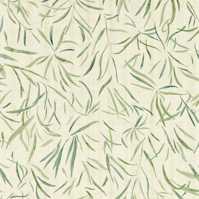 Moji Kasuri Evergreen and Straw Wallpaper by Harlequin