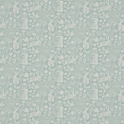Into the Meadow Book of Little Treasures Duck Egg Harlequin Fabric