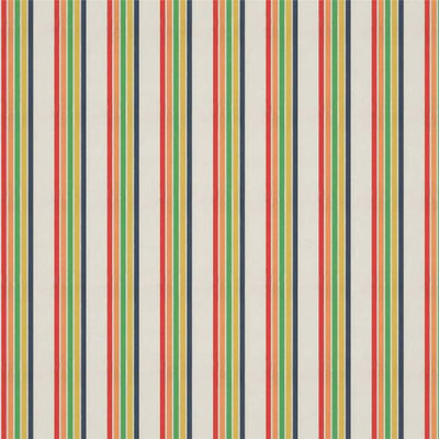 Helter Skelter Stripe Book of Little Treasures Navy Poppy Apricot Gecko Harlequin Fabric