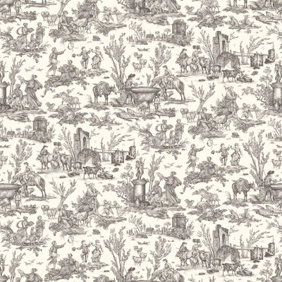 Toile Baptiste Douce Noir Entente Cordiale Fabric by Lewis & Wood