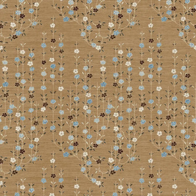 Blossom Blue Ginger Wax Works Fabric by Lewis & Wood